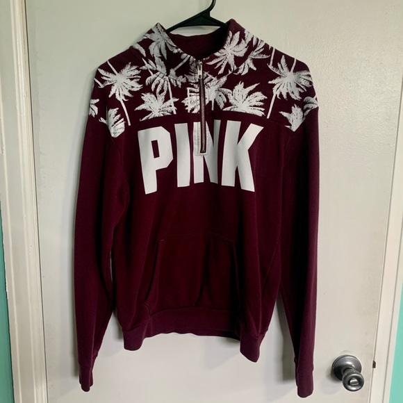 PINK Victoria's Secret Tops - Victoria’s Secret PINK 1/4 Zip Sweatshirt